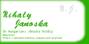 mihaly janoska business card